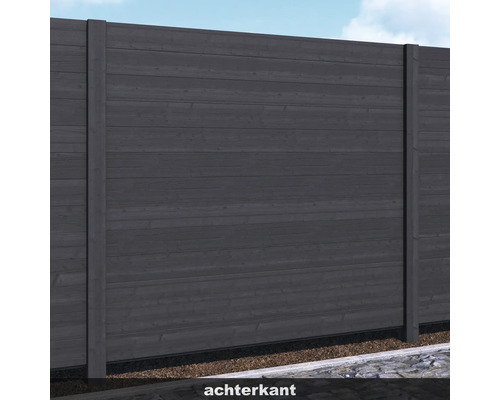 Houten schutting achteraanzicht