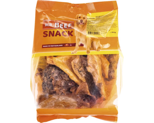 Mr. Beef Snack Mix voor honden in een verpakking van 600 gram
