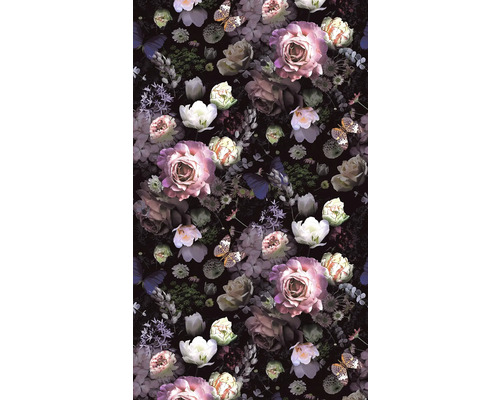 MARBURG Vliesbehang 81603 Jackie bloemen zwart Bloemenbehang met rozen, tulpen en vlinders