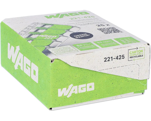 Verpakking Wago 221-425 lasklemmen met hendel
