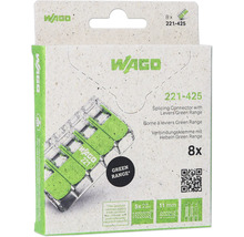 Wago 221-425 lasklem met hendel Green Range, 8 stuks