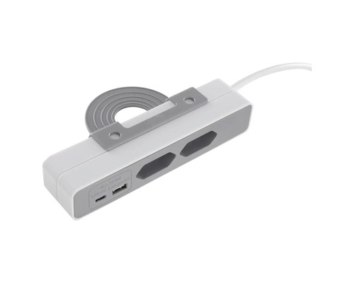 Verlengdoos met twee stopcontacten en USB-poorten