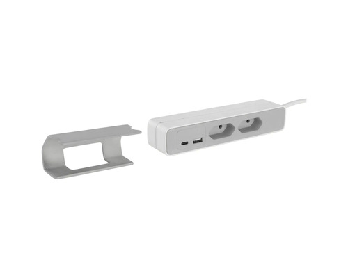 Stekkerdoos met USB-aansluiting en houder