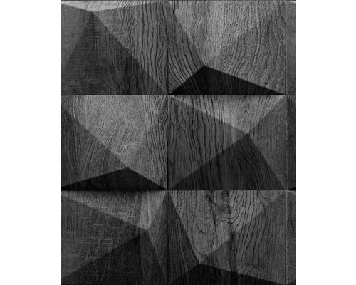 MARBURG Vliesbehang 34855 GZSZ houtoptiek grijs Donkere houten lambrisering met geometrische patronen voor wanddecoratie