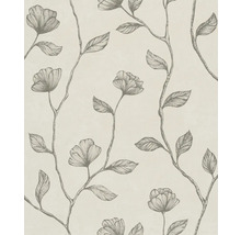 Behang met bloemen- en bladerenmotief