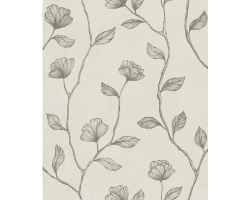 MARBURG Vliesbehang 34804 bloemen beige goud Behang met bloemen- en bladerenmotief