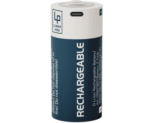 Lumak Pro oplaadbare D-lithium-ionbatterij