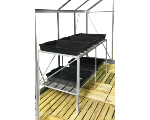 Kweekkas met rek en zaaitrays