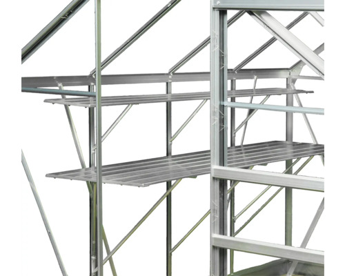 Aluminium kas met planken