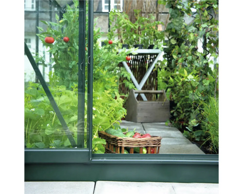 Kas met rijpe tomaten, komkommers en aardbeien