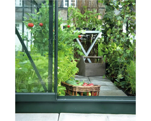 Tuinkas met groenteteelt in de tuin