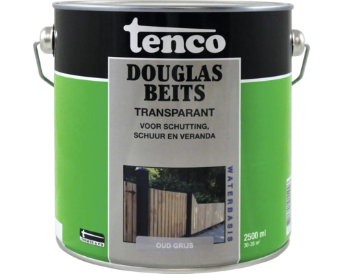 TENCO Douglasbeits transparant grey wash 2,5 l Tenco Douglas beits transparant voor schuttingen, schuren en veranda''s in een blik van 2500 ml