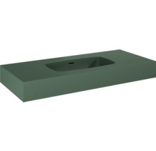 Wastafel van gegoten mineraal met rechthoekig bassin