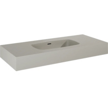 Wastafelblad van steen met ingebouwde wasbak