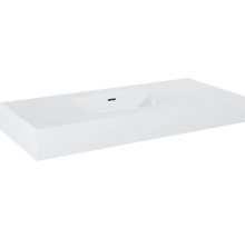 Rechthoekige, witte wastafel