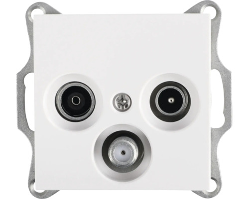 Wit antennecontact met drie aansluitingen