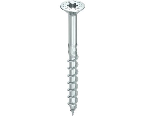 HECO Topix-Plus Universele schroef 3,0x45 mm platverzonken kop met freesholtes Torx T10 deeldraad blauw verzinkt, 200 stuks