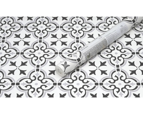 Vinylvloer met tegeldessin en verpakte rol