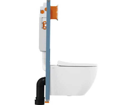 Inbouwreservoir met wandcloset in de badkamer