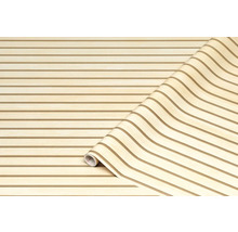 Behang met houten lambriseringlook