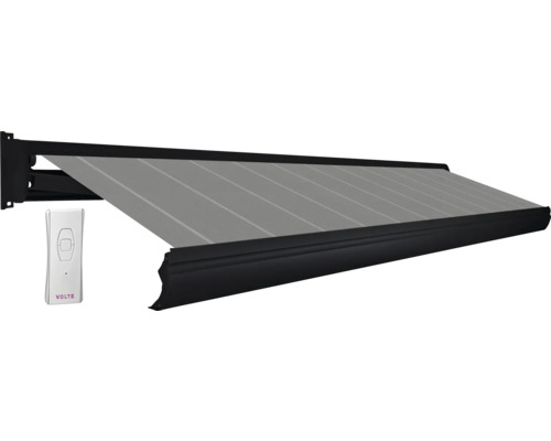 SOLUNA Zonnescherm Sunette Solo 450x300 cm met motor rechts, dessin T291 Knikarmscherm met afstandsbediening