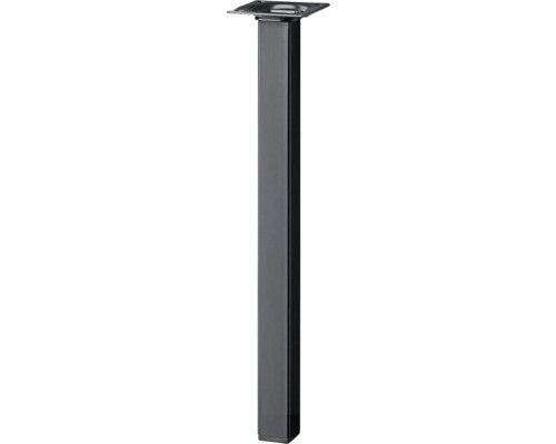 TARROX Tafelpoot vierkant 25x25 mm zwart 50 cm-0