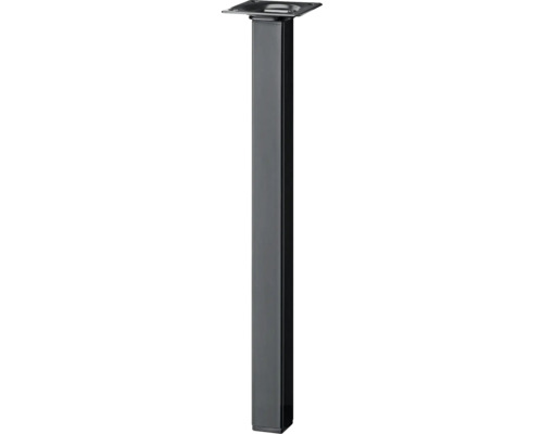 TARROX Tafelpoot vierkant 25x25 mm zwart 40 cm