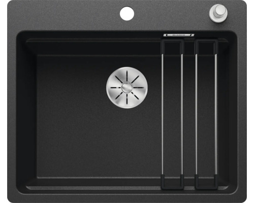 Granieten spoelbak met afdruiprek en afvoergarnituur