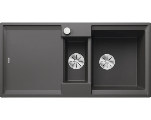 Spoelbak met afdruiprek en twee bakken