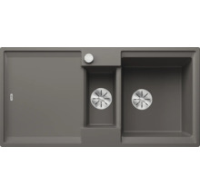 Spoelbak met afdruiprek en twee bassins