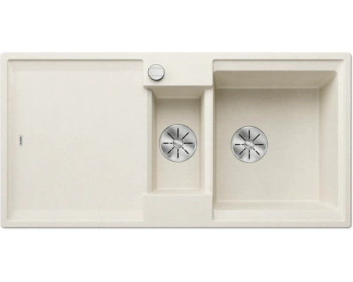 Spoelbak met afdruiprek en twee bakken