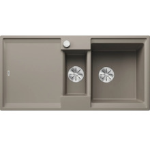 Keuken spoelbak met afdruiprek en twee wasbakken