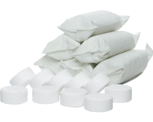 Chloorgranulaat in zakken en chloortabletten