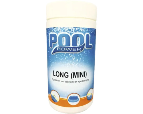 Pool Power Long Mini chloortabletten voor desinfectie en algenbestrijding