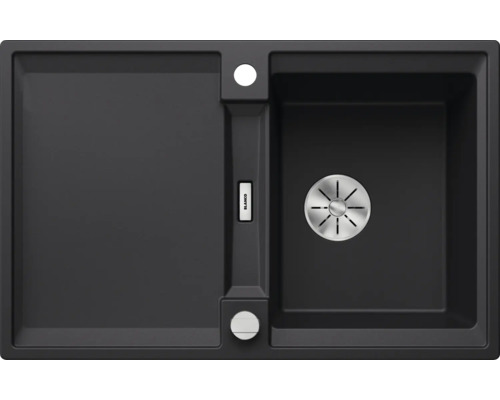 Donkergrijze spoelbak met afdruipvlak