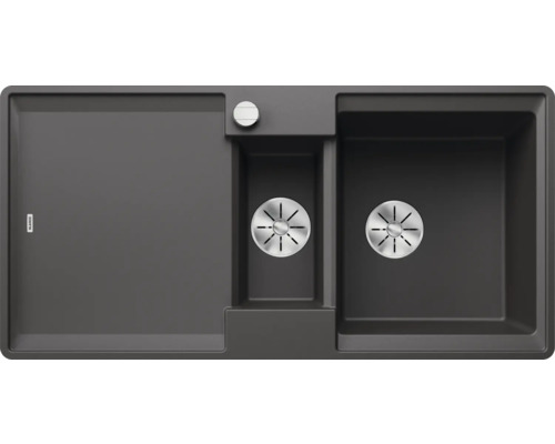 BLANCO Spoelbak Adira 6 S-F rotsgrijs 49x99 cm Spoelbak met afdruiprek en twee bakken