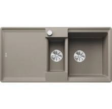 Spoelbak met afdruiprek en twee wasbakken