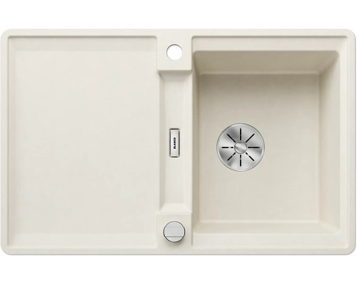 Spoelbak van graniet met afdruiprek en zeefkorfventiel