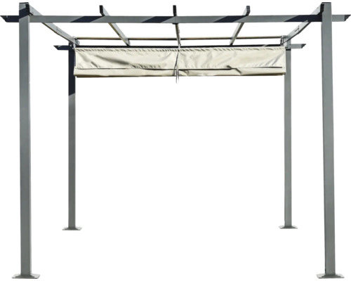 Pergola met intrekbaar zijpaneel voor de tuin