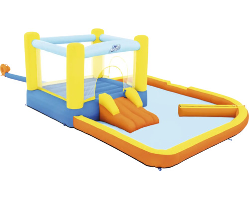 Opblaasbaar springkussen met glijbaan en peuterbad voor kinderen