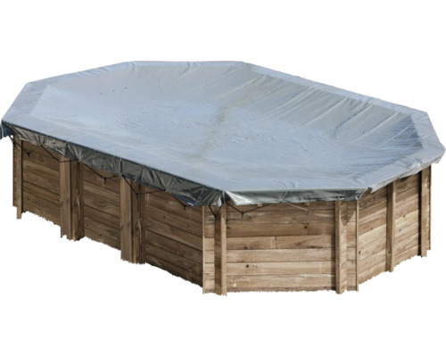 Houten zwembad met afdekking