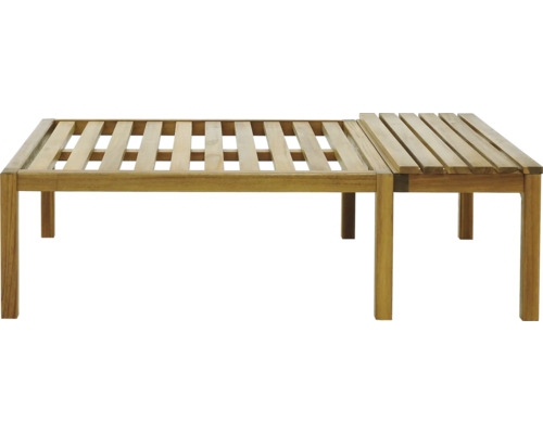 Houten tafel met lattenbodem en tafelpoten