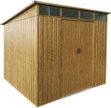 Metalen tuinhuis met deur en bovenlicht