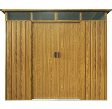 Tuinkast met dubbele deur en bovenlicht