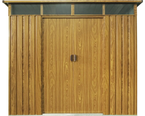 Tuinkast met dubbele deur en bovenlicht