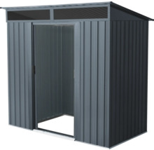 Metalen tuinhuis met schuifdeur