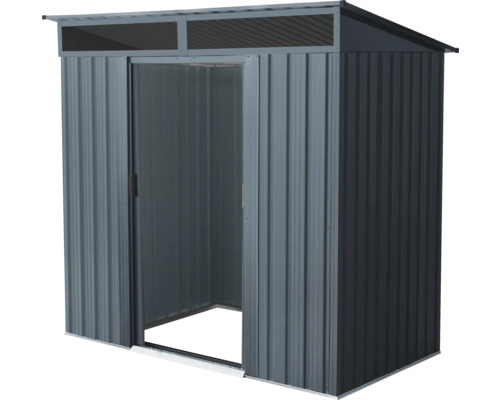 Metalen tuinhuis met schuifdeur