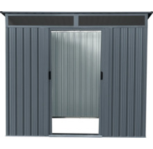Metalen tuinhuis met schuifdeur