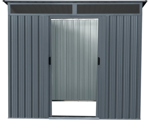 Metalen tuinhuis met schuifdeur