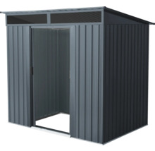 Metalen tuinhuis met schuifdeur